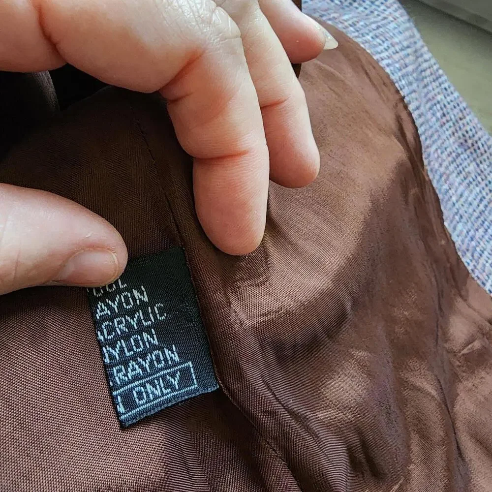 euc PEABODY House tweed brown RUST adorable blazer jacket 11/12 romania